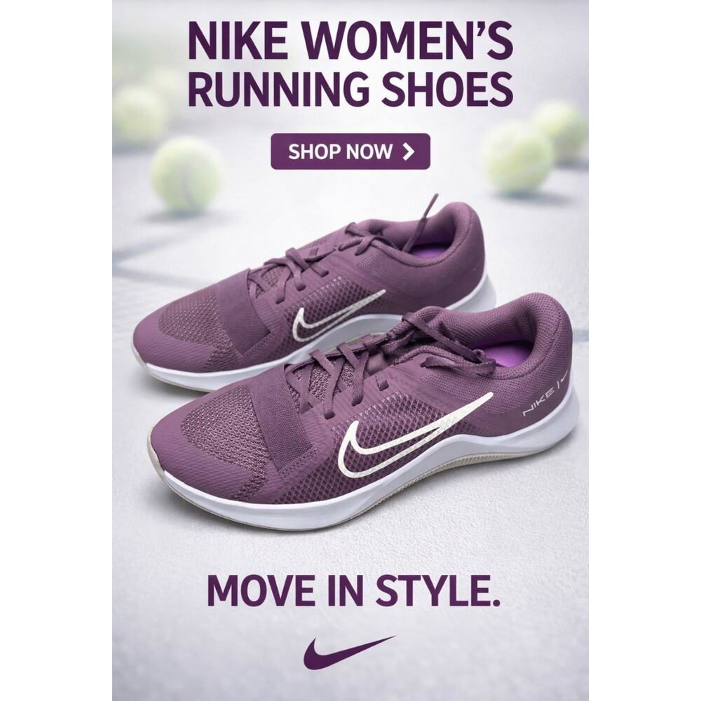 Nike Flex Trainer Women's Purple White Sneakers Size 9 DM0824-500